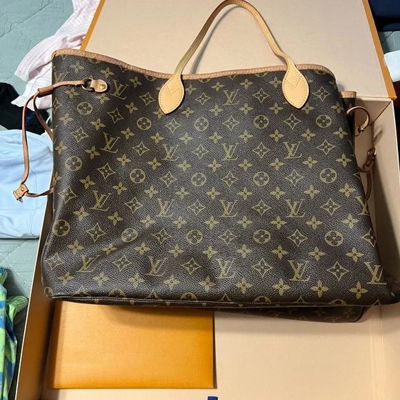 Louis Vuitton Brown Monogram Tote - Picture 3 of 6